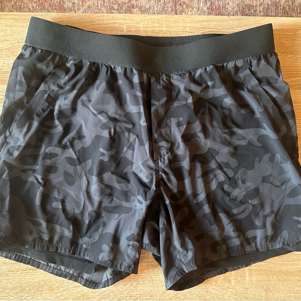 Ten Thousand Tactical Black Camo Athletic Shorts with liner